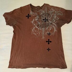 Men’s Brown Affliction Shirt